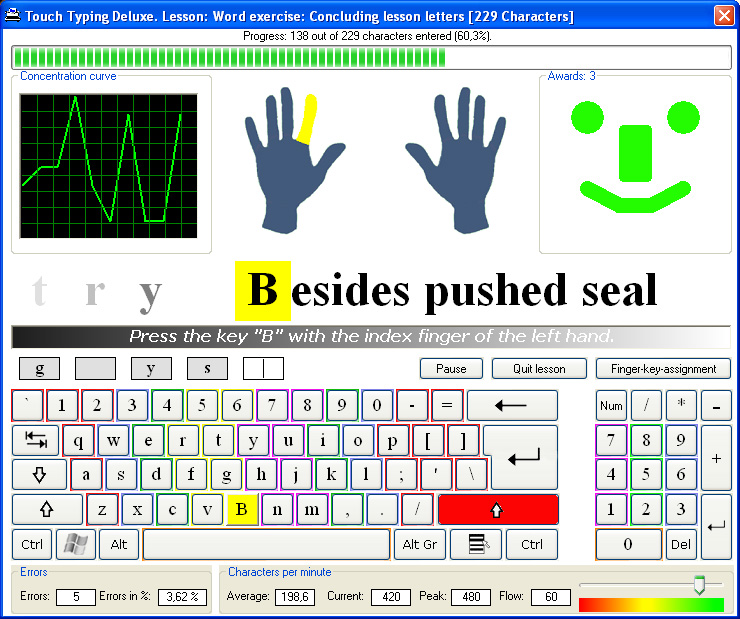 Touch Typing Deluxe screen shot
