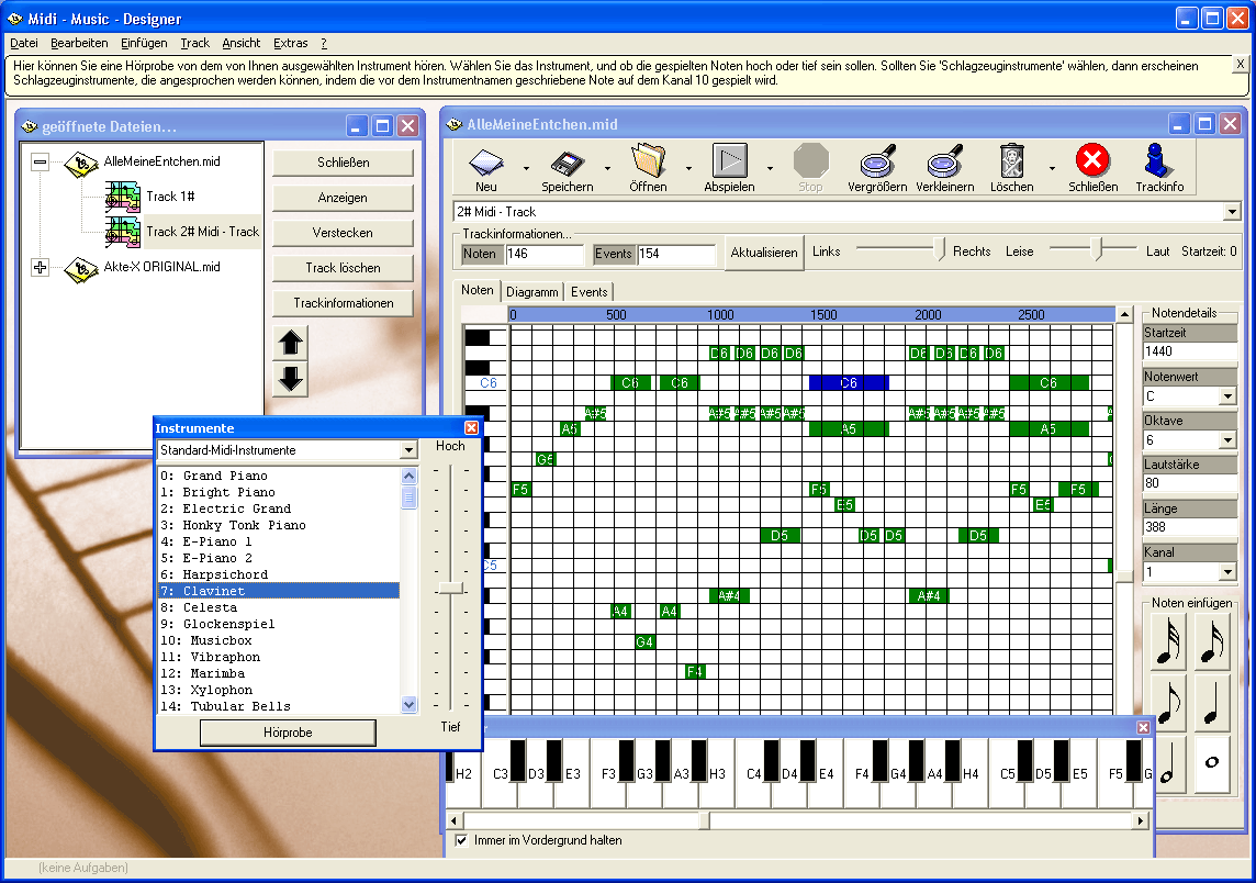 Screenshot für Midi-Music-Designer